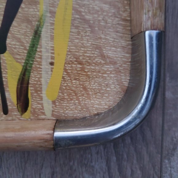 Woodware Like Serving Tray Platter Pheasant Scene Handles Rectangle - Picture 4 of 12